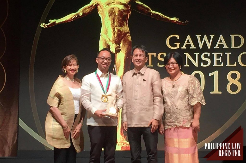 UP Law Student Awarded Gawad Tsanselor 2018