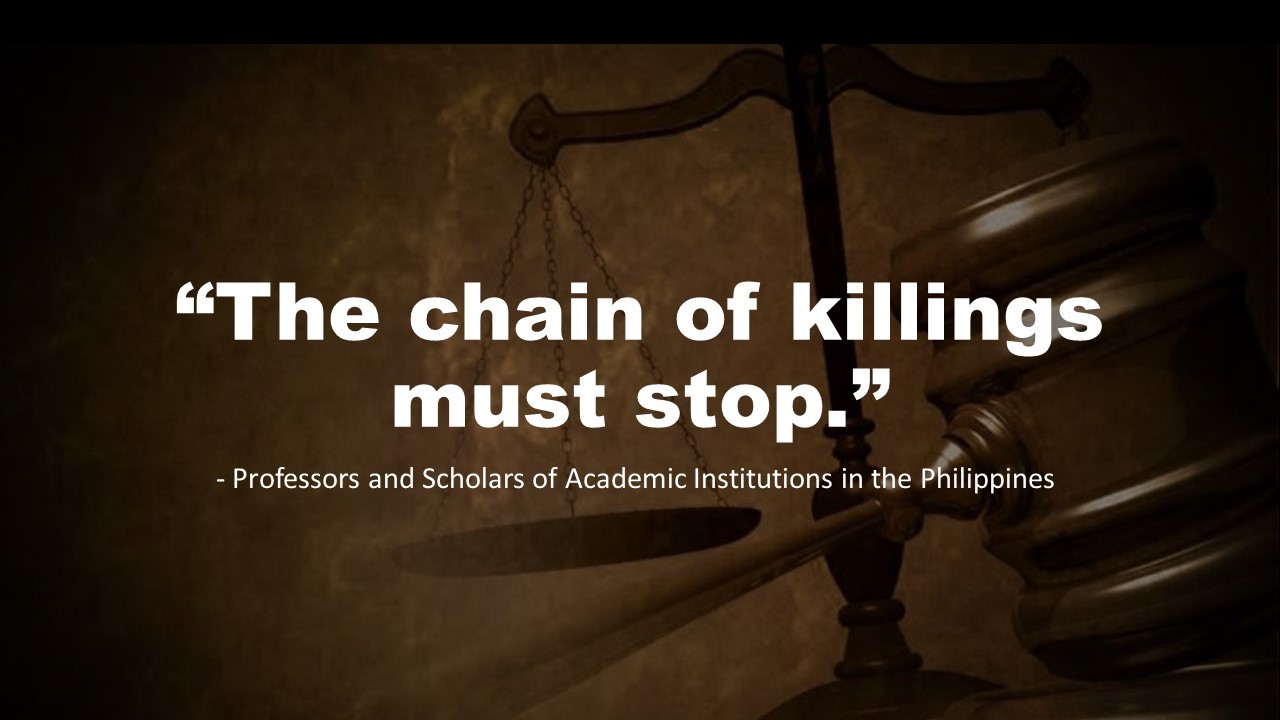 UP Law Faculty joins call to stop “Chain of Killings”
