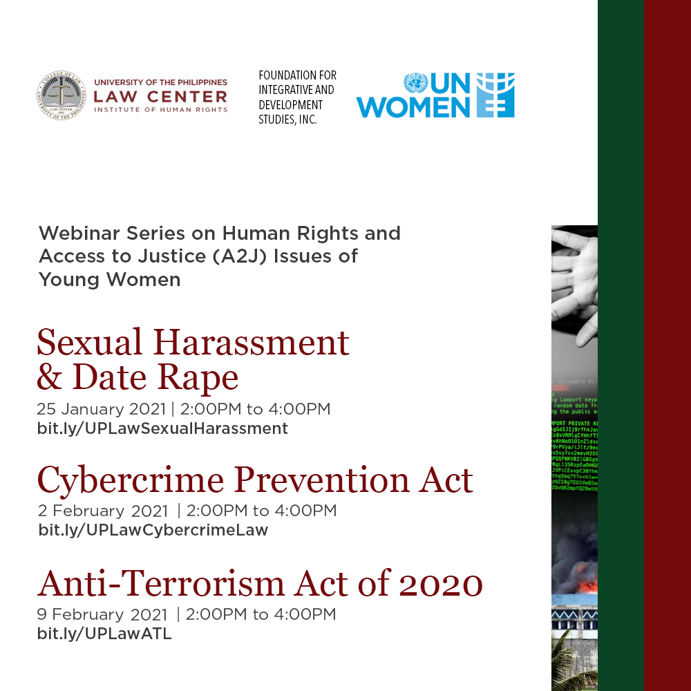 UP IHR Co-organizes Webinar Series on Human Rights and A2J for Young Women