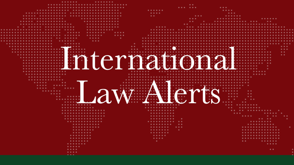 September 2021 | International Law Alerts | International Economic Law