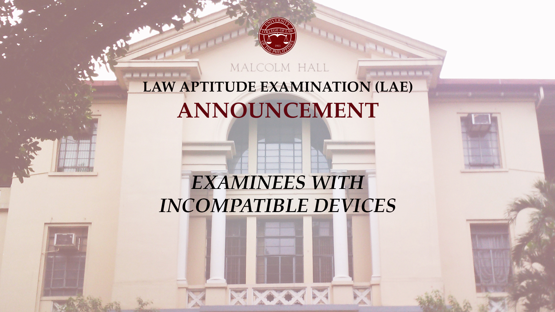 Examinees with Incompatible Devices