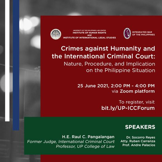 IILS CO-ORGANIZES A FORUM ON CRIMES AGAINST HUMANITY AND THE ICC  UNDER THE PHILIPPINE SITUATION