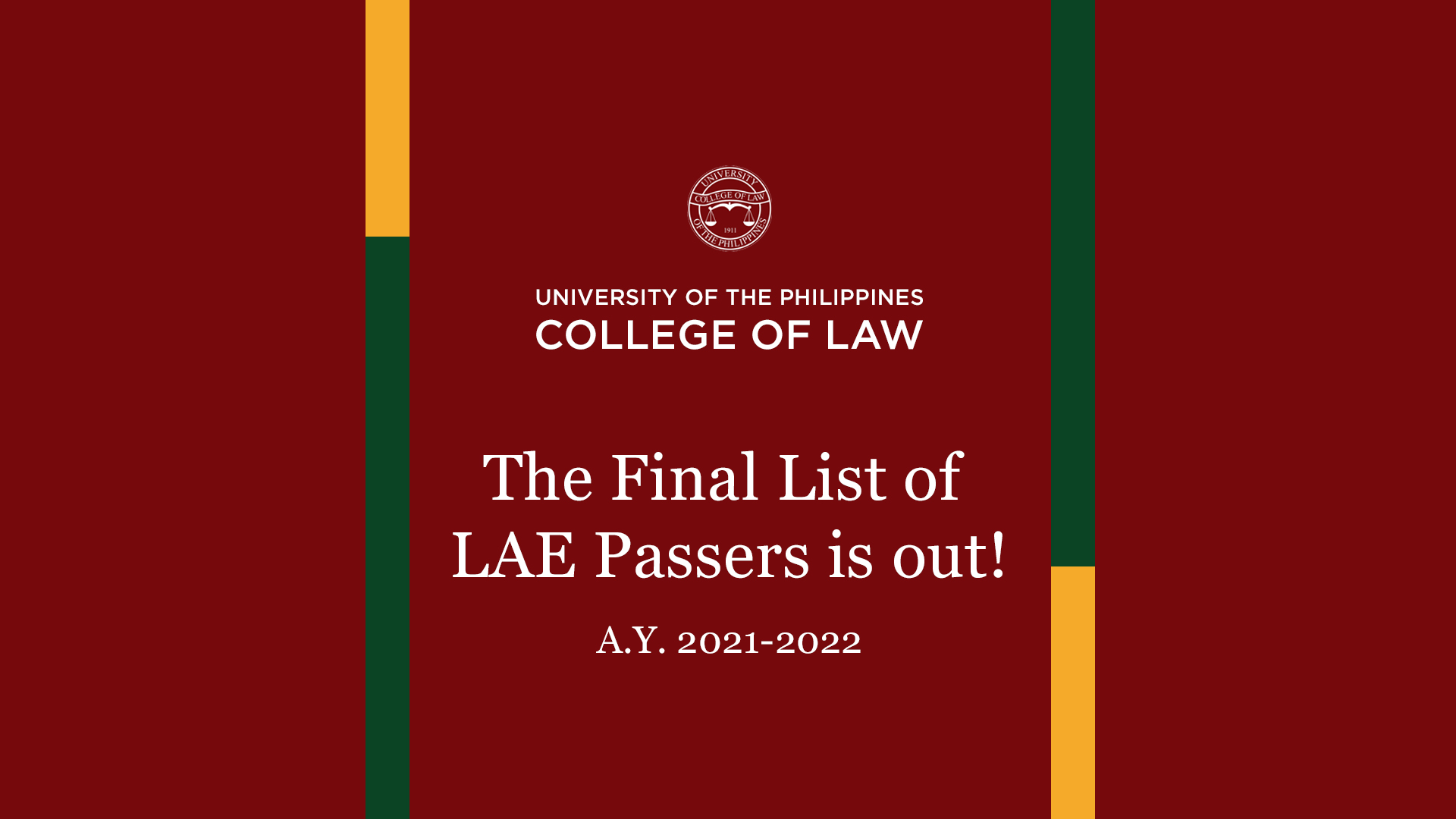 Final List of LAE 2021 Passers