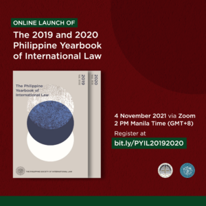 Online Launch of the 2019 & 2020 Philippine Yearbook of International Law