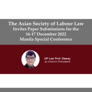 Asian Society of Labour Law’s Manila Special Conference Call for Papers