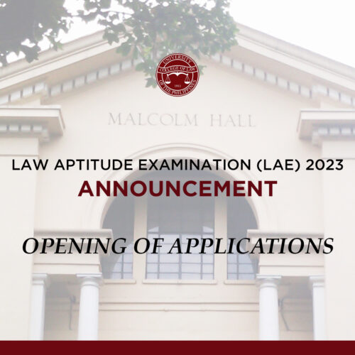 Law Aptitude Examination (LAE) 2023 ANNOUNCEMENT