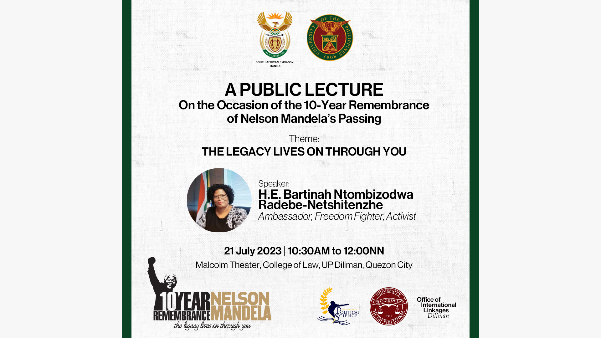 10-Year Remembrance on Nelson Mandela’s Passing