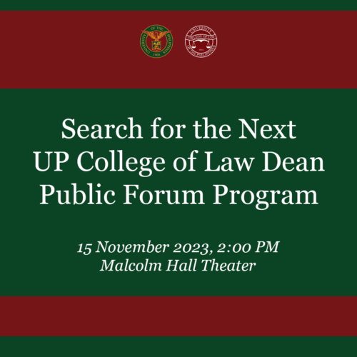 Search for the Next UP College of Law Dean