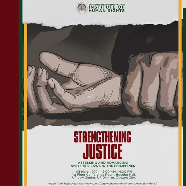 Assessing and Advancing Anti-Rape Laws in the Philippines — UP College ...