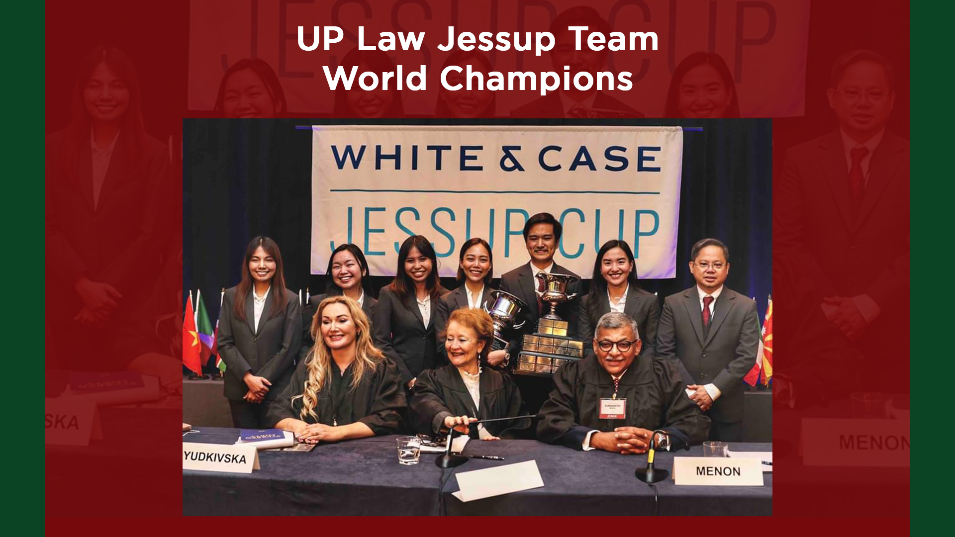 UP Law Prevailed as World Champions of 2024 JESSUP Moot Court Competition