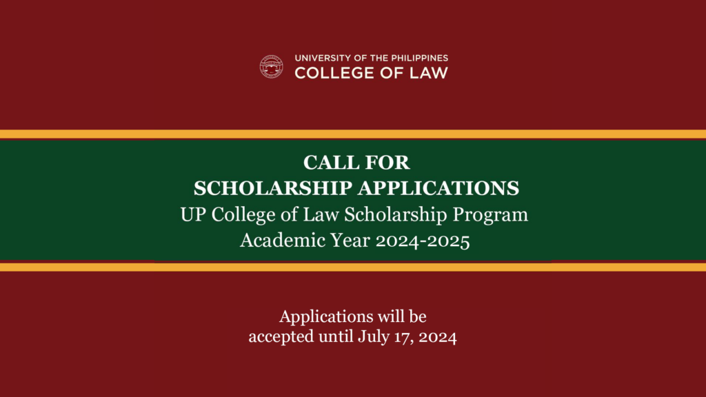 Call for Scholarship Applications AY 2024-2025