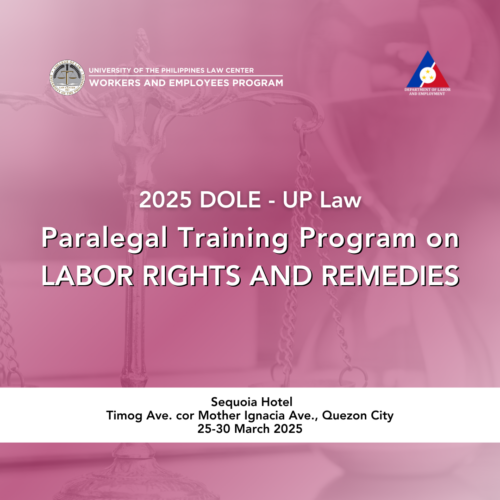 March 2025 DOLE UP Law Paralegal Training Program