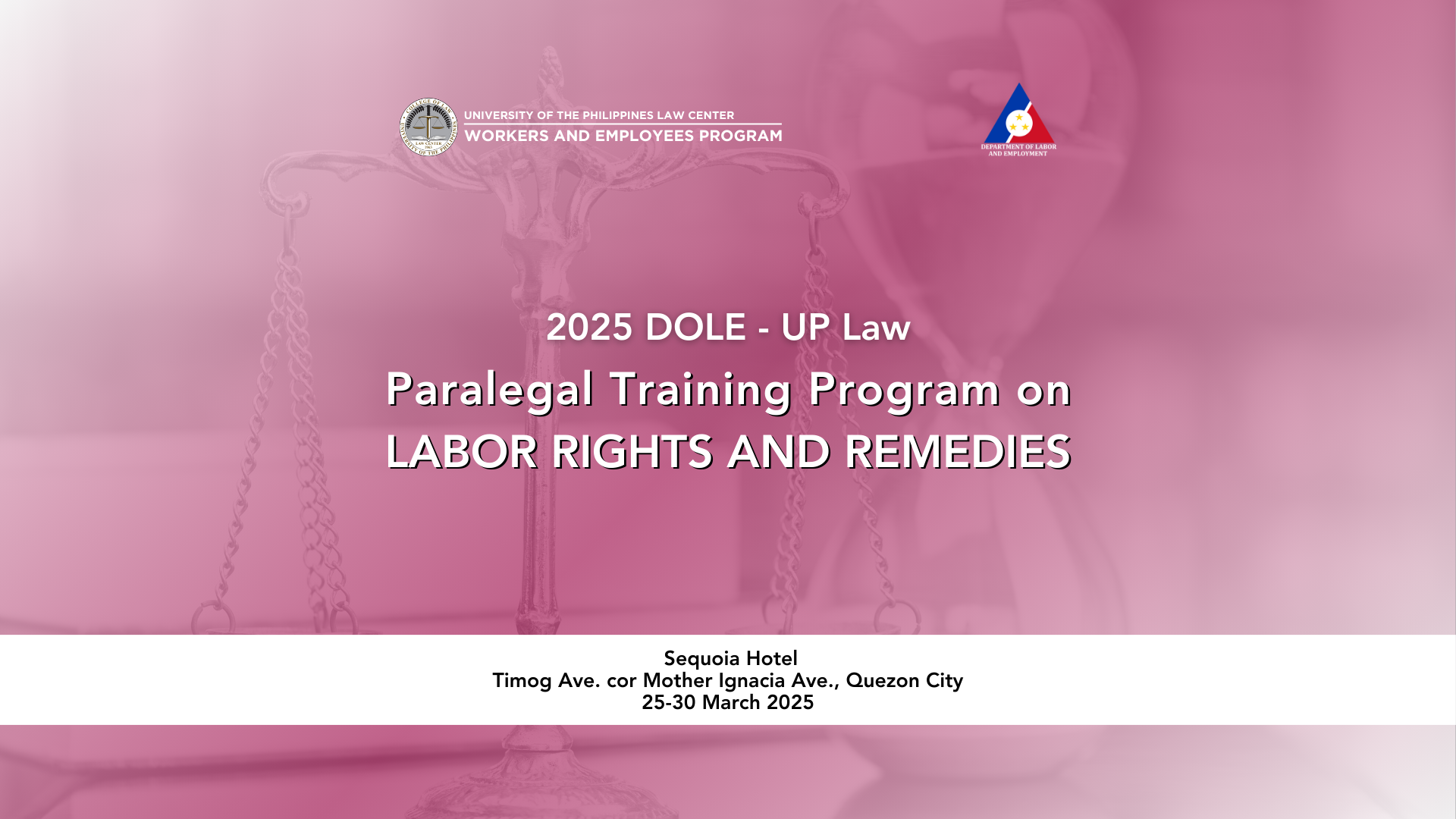 March 2025 DOLE UP Law Paralegal Training Program