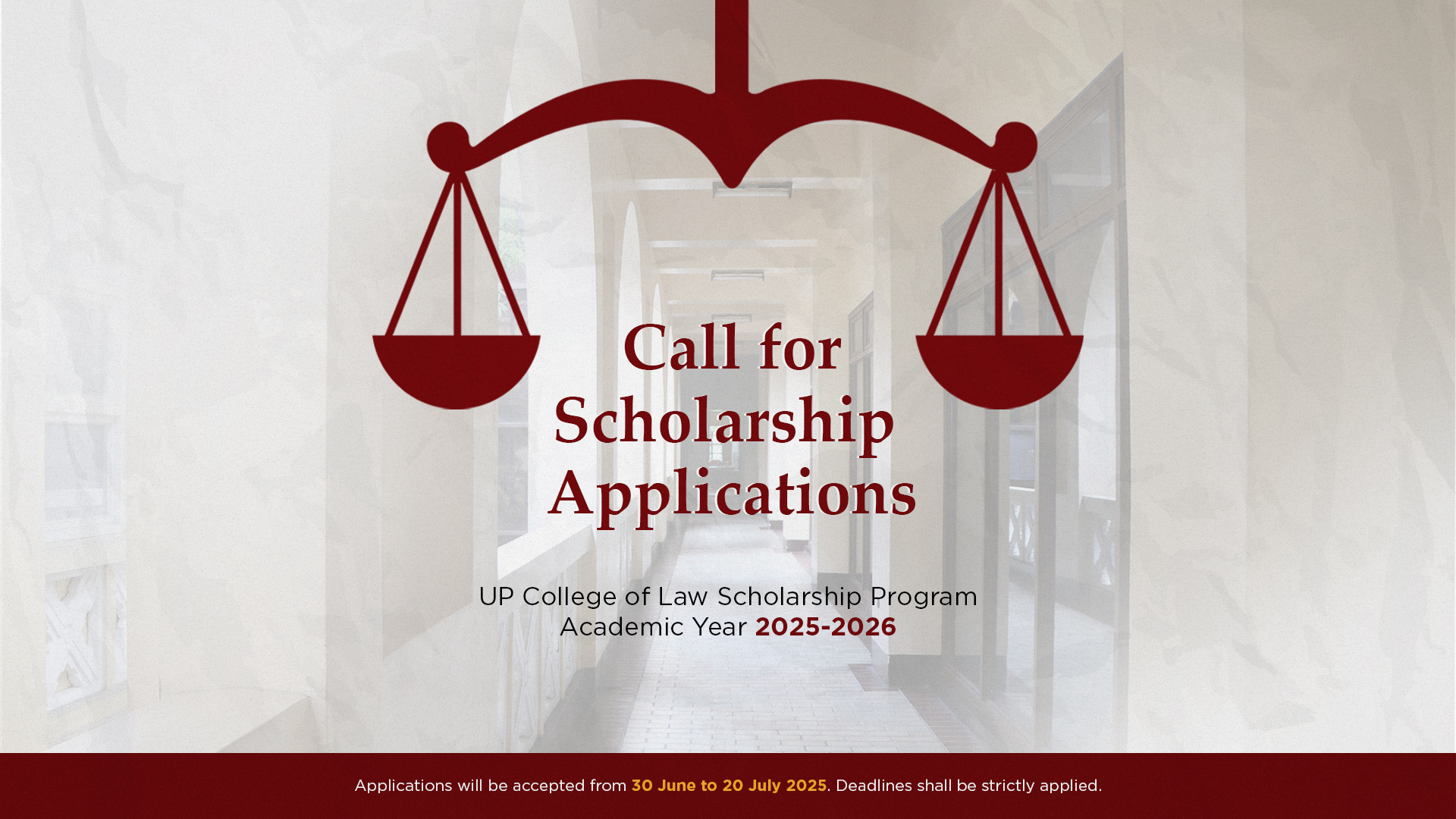 Call for Scholarship Applications AY 2025-2026