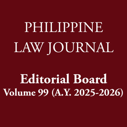 Philippine Law Journal Faculty Examination Committee