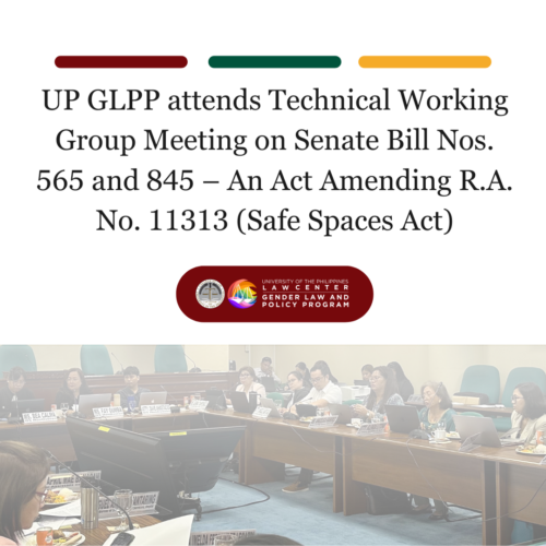 UP GLPP attends TWG Meeting on SB Nos 565 and 845