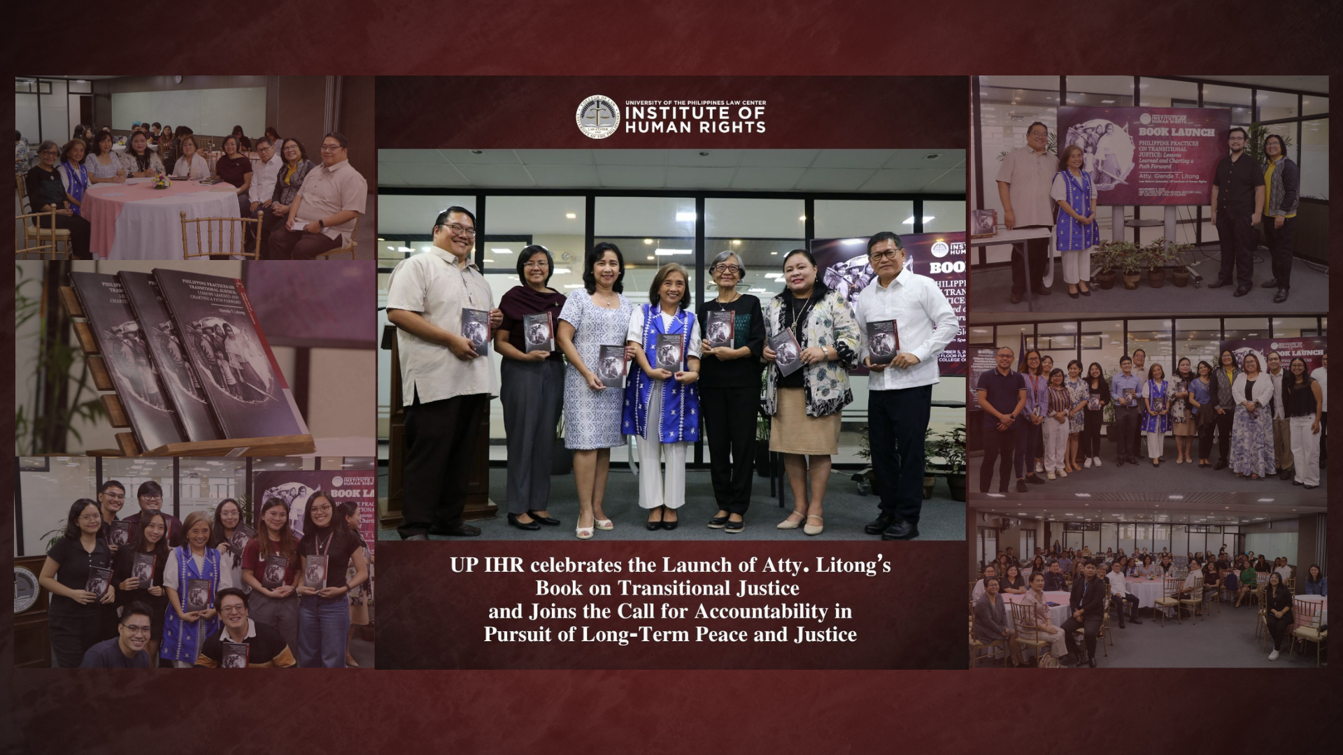 UP IHR celebrates the Launch of Atty. Litong’s  Book on Transitional Justice and Joins the Call for Accountability in Pursuit of Long-Term Peace and Justice