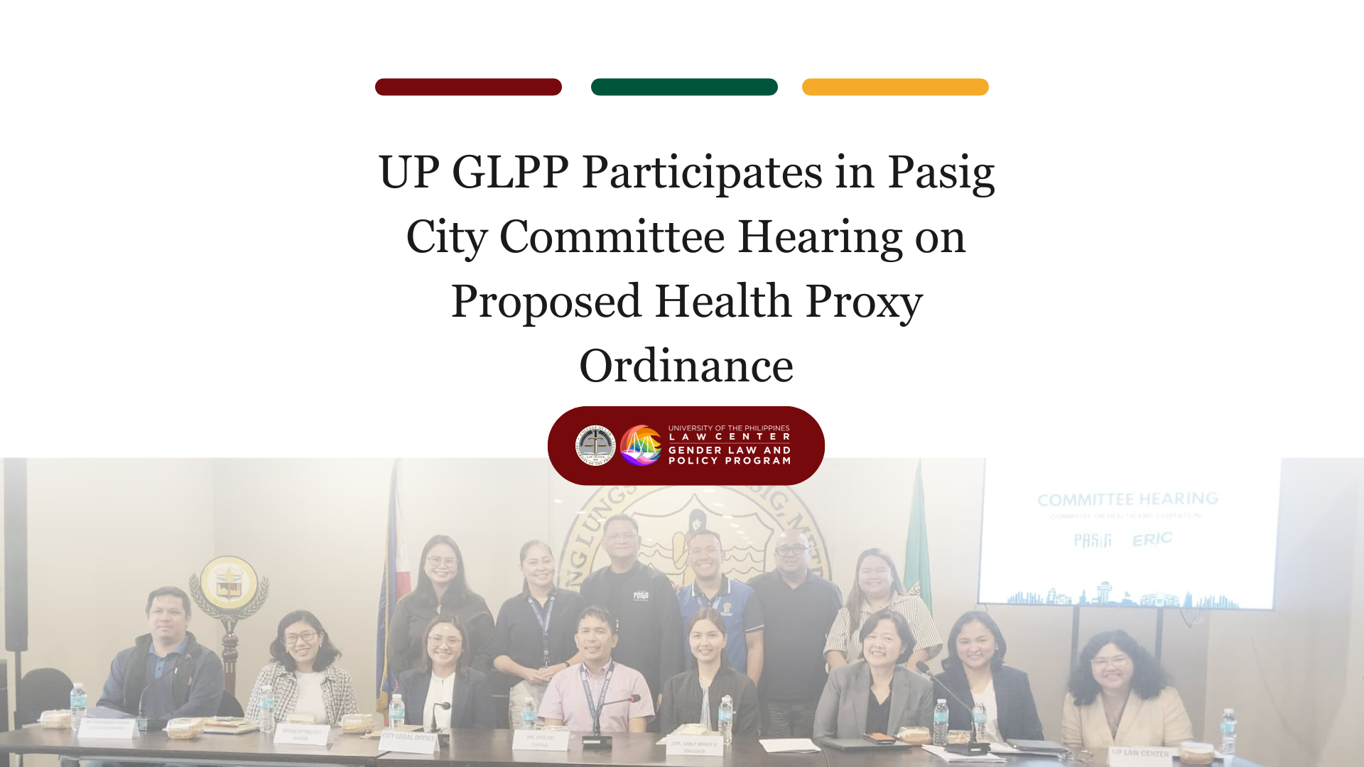Committee Hearing on Proposed Health Proxy Ordinance