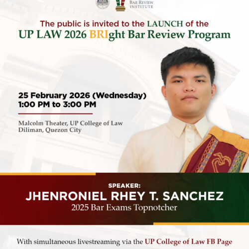 Launching of the UP Law 2026 BRIght Bar Review Program