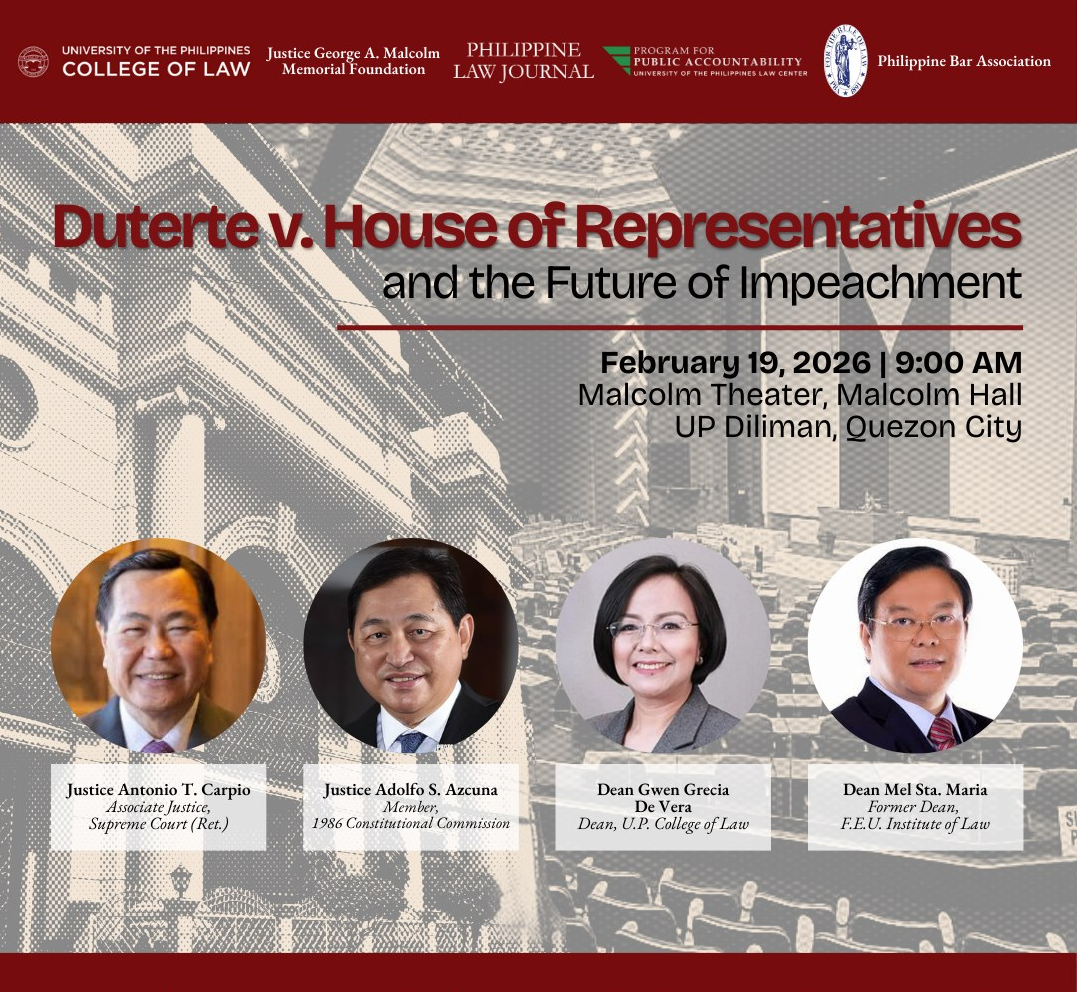[VIDEO] Forum on Duterte v. House of Representatives and the Future of Impeachment