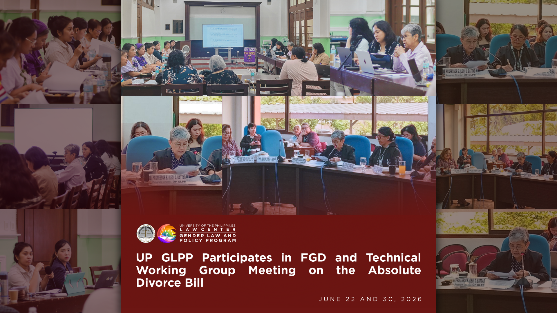 UP GLPP continues its legislative work toward the passage of the law on absolute divorce in the Philippines