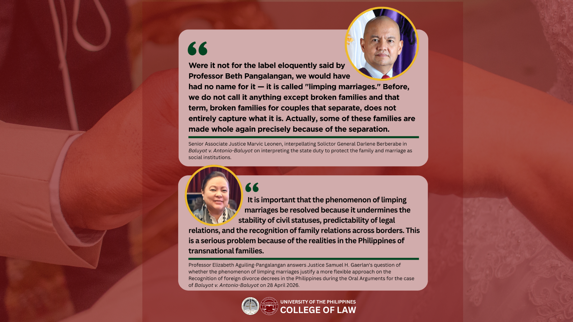 Oral Arguments before the Supreme Court for the case of Baluyot v. Baluyot held